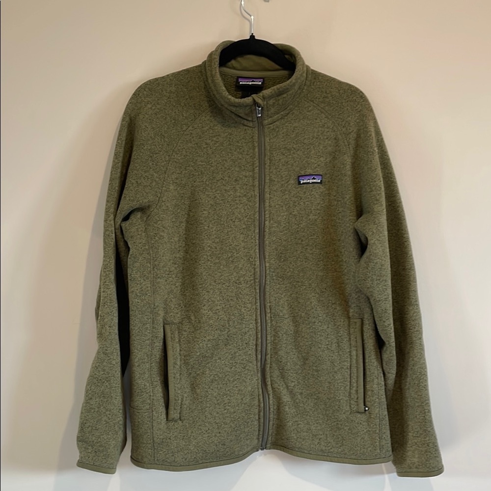 Men’s Patagonia Synchilla Olive Green Full-Zip Jacket